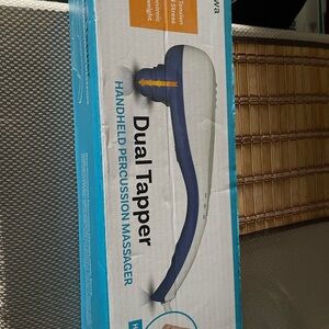 Dual Tapper Handheld Percussion Massager - White/Blue